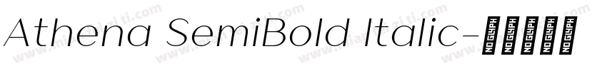 Athena SemiBold Italic字体转换
